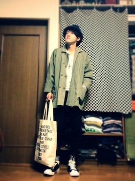 「uu」｜「アイテム（その他アウター）」を使った、wakasanさん（メンズ・172cm）の秋コーディネート
