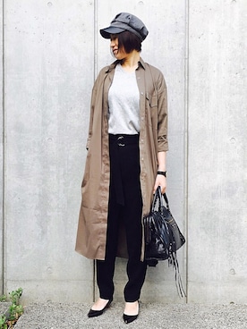 「BALENCIAGA（バレンシアガ）のBalenciaga Classic City Bag, Black（ショルダーバッグ）」を使った、mayu.tさん（レディース・155cm）の秋コーディネート