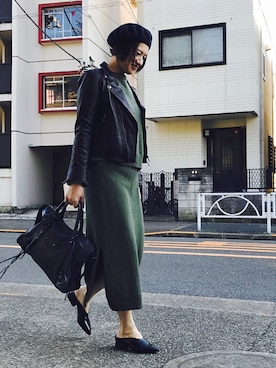 「BALENCIAGA（バレンシアガ）のBalenciaga Classic City Bag, Black（ショルダーバッグ）」を使った、mayu.tさん（レディース・155cm）の秋コーディネート