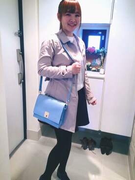 「TOMMY HILFIGER」｜「アイテム（トレンチコート）」を使った、anychickさん（レディース・164cm）の春コーディネート