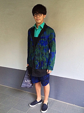 「ISSEY MIYAKE（イッセイミヤケ）のアイテム（ブルゾン）」を使った、HirôtaKa_sTさん（メンズ・171cm）の春コーディネート