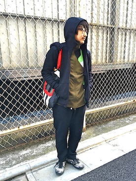 「アイテム（ジャージ）」を使った、HirôtaKa_sTさん（メンズ・171cm・20代）の春コーディネート