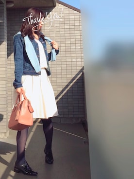 「とろみシャツ」｜「アイテム（ジャケット/アウター）」を使った、☆aiai☆さん（レディース・166cm）の春コーディネート