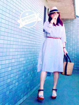 「THE DAYZ TOKYO（ザデイズトーキョー）のアイテム（ベルト）」を使った、☆aiai☆さん（レディース・166cm）の春コーディネート