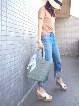 「THE DAYZ TOKYO（ザデイズトーキョー）のアイテム（ベルト）」を使った、☆aiai☆さん（レディース・166cm）の夏コーディネート