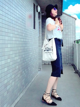 「KATHARINE ROSS（キャサリンロス）のアイテム（バングル/リストバンド）」を使った、☆aiai☆さん（レディース・166cm）の夏コーディネート