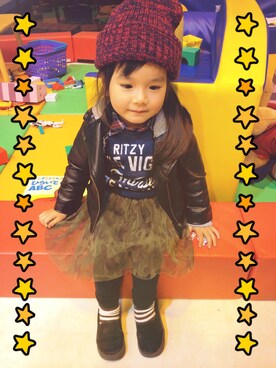 「アイテム（ジャケット/アウター）」を使った、IONAさん（キッズ・100cm）の冬コーディネート