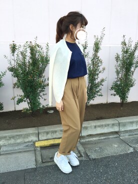 Lacoste ラコステ Pique Crew Neck Tシャツ を使ったレディース人気ファッションコーディネート Wear