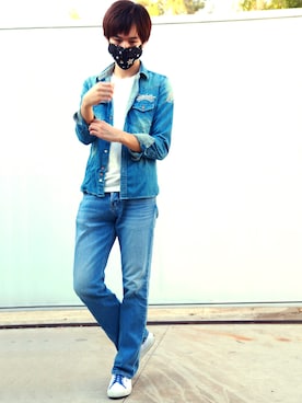 「SCOTCH & SODA（スコッチ アンド ソーダ）のアイテム（スニーカー）」を使った、プレレさん（メンズ・183cm）の秋コーディネート