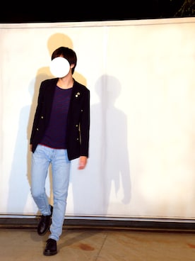 「SCOTCH & SODA（スコッチ アンド ソーダ）のアイテム（Tシャツ/カットソー）」を使った、プレレさん（メンズ・183cm）の秋コーディネート