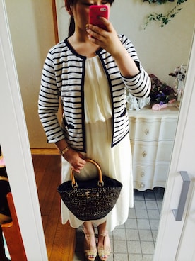「涼しげ」｜「アイテム（その他アウター）」を使った、☆さん（レディース・156cm）の夏コーディネート