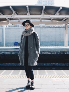 「travel」｜「アイテム（ダウンジャケット/コート）」を使った、otherwayさん（レディース・160cm）の冬コーディネート