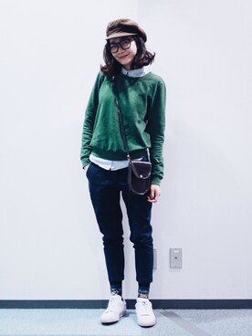 「holiday」｜「アイテム（スウェット）」を使った、otherwayさん（レディース・160cm）の冬コーディネート