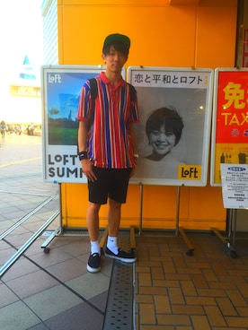「EN ROUTE（アンルート）のアイテム（アクセサリー）」を使った、ながさわ かずやさん（メンズ・180cm）の春コーディネート