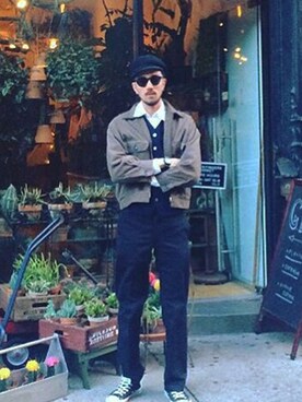 「hat」｜「アイテム（ブルゾン）」を使った、lclccylcyさん（メンズ・178cm）の冬コーディネート