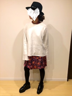 「rag & bone（ラグアンドボーン）のアイテム（帽子）」を使った、megさん（レディース・156cm）の秋コーディネート