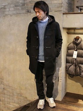 「JOURNAL STANDARD（ジャーナルスタンダード）のアイテム（ダッフルコート）」を使った、JOURNAL STANDARD 表参道 スタッフさん（メンズ・175cm）の冬コーディネート