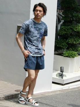 「ノースフェイス」｜JOURNAL STANDARD 表参道 スタッフさん（メンズ・175cm）の夏コーディネート