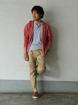 「DANASSA（ダナッサ）のアイテム」を使った、JOURNAL STANDARD 表参道 スタッフさん（メンズ・175cm）の夏コーディネート