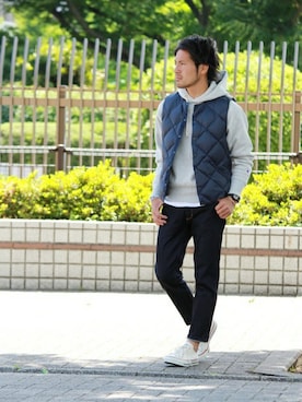 「Champion」｜JOURNAL STANDARD 表参道 スタッフさん（メンズ・175cm）の夏コーディネート