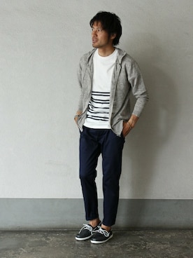 「DANASSA（ダナッサ）のアイテム」を使った、JOURNAL STANDARD 表参道 スタッフさん（メンズ・175cm）の夏コーディネート