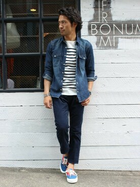 JOURNAL STANDARD 表参道 スタッフさん（メンズ・175cm）の夏コーディネート
