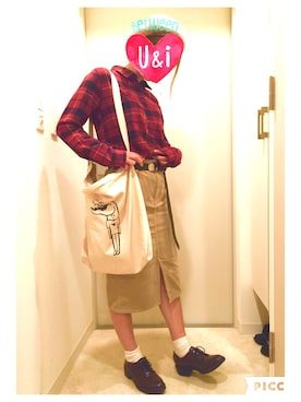 「ジーユーコーデ」｜「アイテム（ハンチング/ベレー帽）」を使った、Mcflyさん（レディース・152cm）の秋コーディネート