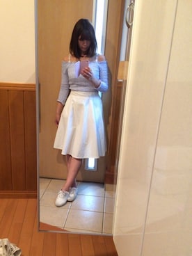 「#白スカート」｜namiさん（レディース・164cm）の春コーディネート