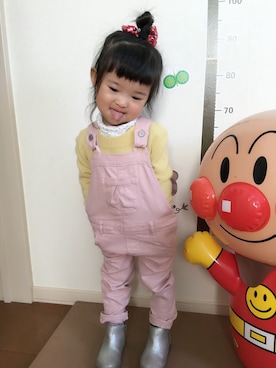 「アイテム（ブーツ、シルバー系）」を使った、NANA☆SHIN😘さん（キッズ・80cm）の冬コーディネート