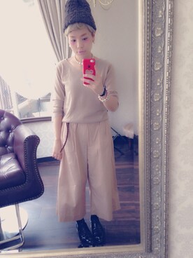 「BEAMS（ビームス）のエナメルシューズ（その他シューズ、ブラック系）」を使った、aliceayakoさん（レディース・148cm）の秋コーディネート