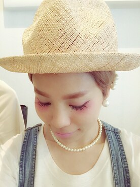 「CIAOPANIC（チャオパニック）の【Ciaopanic】パナママウンテンハット（ハット、ベージュ系）」を使った、aliceayakoさん（レディース・148cm）の春コーディネート