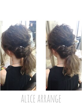 「Handmade（ハンドメイド）のアイテム（その他ヘアアクセサリー、ブラック系）」を使った、aliceayakoさん（レディース・148cm）の夏コーディネート