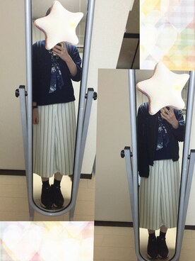 「earth music&ecology（アースミュージックアンドエコロジー）のアイテム（MA-1）」を使った、よーこさん（レディース・164cm）の春コーディネート