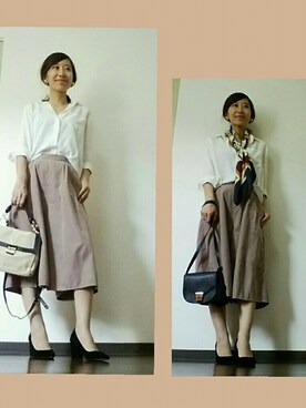 「GLOBAL WORK（グローバルワーク）のアイテム（その他）」を使った、meuさん（レディース・155cm）の秋コーディネート
