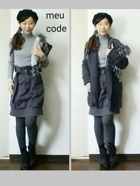「MM6 Maison Margiela（ｴﾑｴﾑｼｯｸｽ ﾒｿﾞﾝ ﾏﾙｼﾞｪﾗ）のアイテム（その他アウター）」を使った、meuさん（レディース・155cm）の冬コーディネート