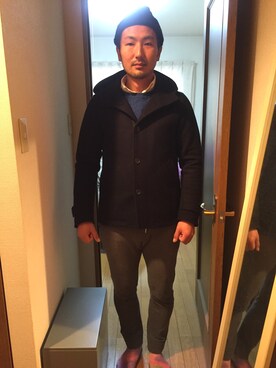 「BEAUTY&YOUTH UNITED ARROWS（ビューティーアンドユースユナイテッドアローズ）のアイテム（ダッフルコート）」を使った、まさふみさん（メンズ・171cm）の冬コーディネート