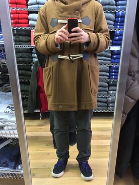 「Ne-net（ネネット）のアイテム（ダッフルコート）」を使った、ともしさん（メンズ・175cm）の冬コーディネート