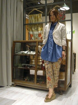 「Rinajour（リナジュール）のアイテム（テーラードジャケット）」を使った、Nakamuさん（レディース・158cm）の春コーディネート