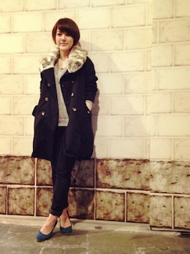 Nakamuさん（レディース・158cm）の冬コーディネート