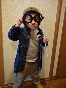 「fith社」｜「アイテム（ダウンジャケット/コート）」を使った、junaanco✩⃛さん（キッズ・90cm）の冬コーディネート