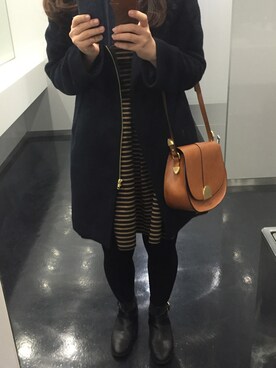 「united arrows」｜「アイテム（ブーティ）」を使った、ぎんじろうさん（レディース・161cm）の冬コーディネート