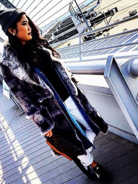 「GIZA（ギザ）のアイテム」を使った、meridaさん（レディース・162cm）の冬コーディネート