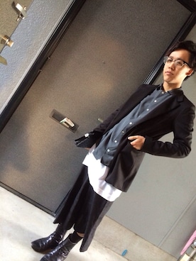 「Yohji Yamamoto（ヨウジヤマモト）のアイテム（タンクトップ）」を使った、みやしゃんさん（メンズ・175cm）の春コーディネート