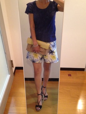 「minelli（ミネッリ）のアイテム」を使った、Yukoさん（レディース・159cm）の夏コーディネート