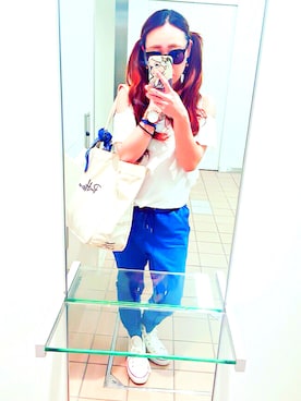 「アイテム（アナログ腕時計、ピンク系）」を使った、anna_kaさん（レディース・152cm）の夏コーディネート