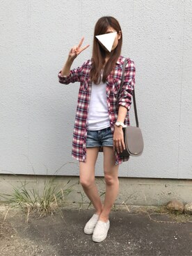 「アイテム（シャツワンピース）」を使った、*yukiiiii*さん（レディース・157cm・20代）の秋コーディネート