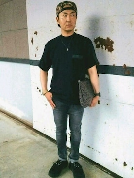 「Yves Saint Laurent（イヴサンローラン）のアイテム（アクセサリー）」を使った、チビロー ⚾👟🗽さん（メンズ・165cm）の夏コーディネート