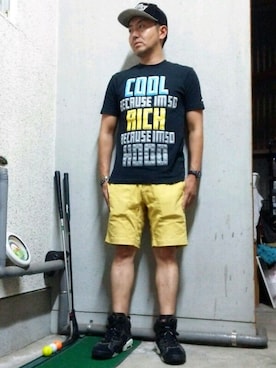 「NHLのアイテム（帽子）」を使った、チビロー ⚾👟🗽さん（メンズ・165cm）の秋コーディネート
