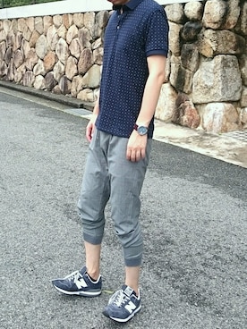 「グレーパンツ」｜ssmさん（メンズ・185cm）の夏コーディネート