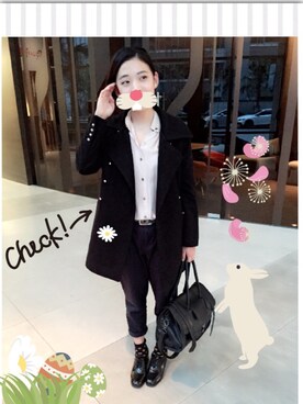 「NET（ネット）のアイテム（スラックス）」を使った、Katherine.Cさん（レディース・158cm）の春コーディネート